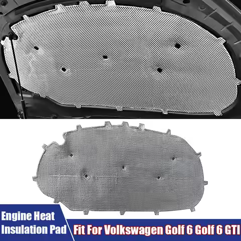Aluminum Foil Engine Soundproof Cotton Fit For Volkswagen Golf 6 Golf 6 GTI Car Accessories Reduce N