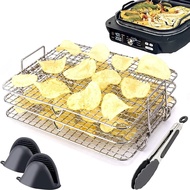 【Trending in Fashion】 Ad-Air Fryer Rack For Ninja Foodi Grill Xl Air Fryer Multi-Layer Dehydrator Rack Toast Rack Air Fryer Accessories