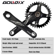 GOLDIX 104BCD Wide and narrow teeth bicycle crankset 170/175mm crank Round/Oval chain ring 32T/34T/3