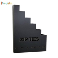 [Predolo] Wall-Mounted Zip Tie Organizer Rack Printed Label Stepped Zip Zip Tie Holder