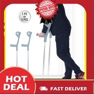 STORE FORYOUFOR Height Adjustable Aluminium Elbow Crutch Anti-Slip Walking Stick Elbow Crutches Forearm Und