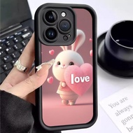 Case For Vivo Y75 5G Y75 4G Y78 Y78 Plus Y7s Y81 Y81i Y85 Y89 Soft Silicon TPU Cute Rabbit Lens Prtc