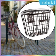 [Roluk] Bike Basket Bike Storage Basket, Large Capacity, Front Frame, Bike Basket Bike Hanging Basket for Outdoor
