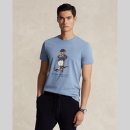 Polo Ralph Lauren เสื้อยืดผู้ชาย Custom Slim Fit Polo Bear Jersey T-Shirt รุ่น MNPOTSH1N822077 สีฟ้า