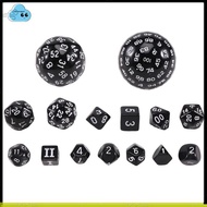 15Pieces Complete Polyhedral DND Dice Set D3-D100 Spherical Dice Set,100 Sides Dice Set for Role Pla