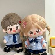 20cm Doll Dress Up Baby Clothes Cotton Doll School Uniform Doll Clothes Set Doll Handsome Shirt 20cm