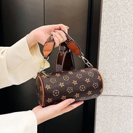 Bag Niche Cylinder Fashion Retro Shoulder Messenger Bag Presbyopic Print Pillow Premium Cylinder Bag
