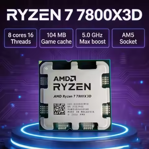AMD R7 7800X3D Ryzen 7 7800X3D Zen4 Architecture 5nm PCIe 5.0 DDR5 AM5 8 Core 16 Thread Desktop Proc