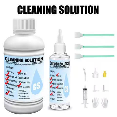 100ML Power Cleaning Liquid Inkjet Printer Head Cleaning Kit Suit Dye Pigment Sublimation Ink For Ep