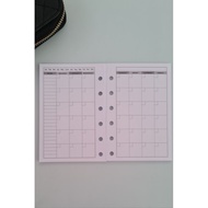 A7 MONTHLY 6 RING PLANNER INSERT REFILL