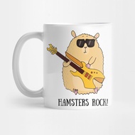 Hamsters Rock Motif Mug, Funny Pet Hamster