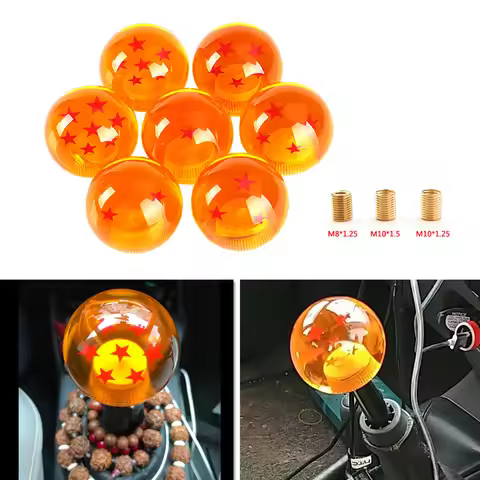 Universal Auto Shift Knob Star Orange 54mm Diameter Gear Shift Knob 1-7 STARS