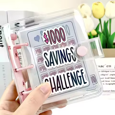Savings Binder 1000 Savings Challenge Loose-leaf Notebook Binder Housing Budget Planner Cash Budget