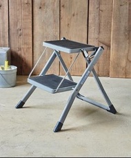 日本 GORDON MILLER 汽車用 洗車用 金屬踏板 踏梯 小梯 2級梯 ( 灰色 / 綠色 / 黃色 / 藍色 可選)