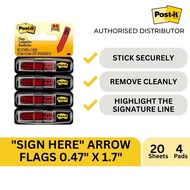 3M Post-it "Sign Here" Arrow Flags 0.47" X 1.7" 80 Flags