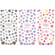 [Manicure Stickers] Watermark Stickers YE67-69 Flower Medium Sheet Manicure Painted Phototherapy Flo