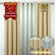 6FT 601-610 SEMI BLOCKOUT RING CURTAIN SOLD PER SET(3PCS)