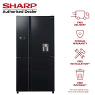 Sharp 650L Inverter 5-Door Fridge SJ-FX660W-BK