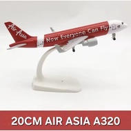 20cm AIR ASIA A320 Xiaoqiao Diecast Metal Toy Display Decoration Collection Children's Gift