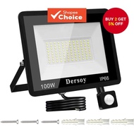 LED PIR Motion Sensor Floodlight Outdoor Wall Light White Light 100W 50W 30W 20W 10W IP66 Waterproof