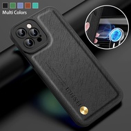 Leather Texture Casing For IPhone 12 11 Pro Max 12 Mini Phone Case Shockproof Magnetic Anti Drop Soft TPU Edge Back Cover For 12Pro 11Pro 12ProMax 11ProMax