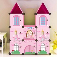 Simple Storeage Wardrobe Childrens Assembly Cabinet 8Cube Wardrobe With 2 Top Shape