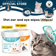 MATA 200pcs Cat Wipes Cat Eye Wipes Dog Eye Wipes Pet Eye Wipes Tissue Cat Ear Cleaning Dog Pet Wipe