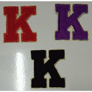 2-Piece Letter patch Flannel Application Glitter List