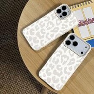Luxury Leopard Print TPU Fashion Phone Case 1pc Luxury Gray Leopard Print TPU Material Phone Case Co