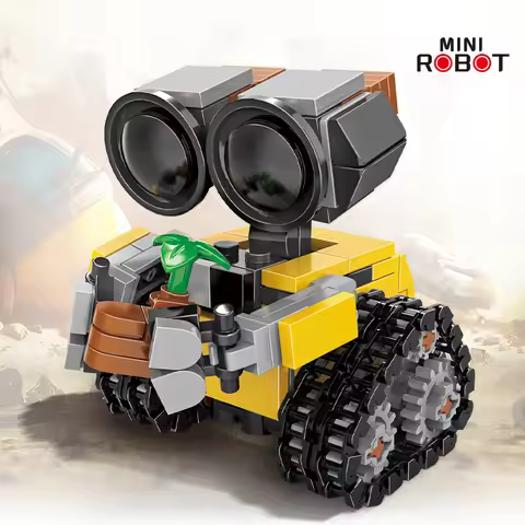 Space Mini Robot MOC Building Bricks Toys 217Pcs Tracked Bot Model Classic Movie Sci-Fi Blocks Dolls