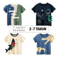 Short Sleeve T-Shirt [121-BT106] - Fashionable Short Sleeve O-Neck T-Shirt for Boys with 3D Animal M