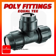 POLY FITTINGS POLY EQUAL TEE POLY TEE 20MM/25MM/32MM STANDARD HDPE FITTINGS PENYAMBUNG TEE PAIP POLY