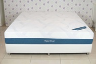 Super Bed รุ่น Super Cool ผ่อน0% ที่นอนยางพารา+เมมโมรี่โฟมคูลลิ่งคูลเจล สามารถออกใบ e-Tax Invoice &amp; e-Receipt ได้ สีขาว 3.5 ฟุต 4 นิ้ว