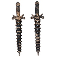 SUNNYHILL 2 Pcs Toy Sword Dagger Knife with Sheath Fake Knife Prop Knife Not Sharp Cosplay Sword Coo