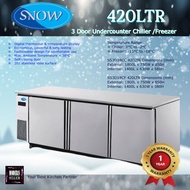 SNOW STAINLESS STEEL UNDERCOUNTER 3 DOOR CHILLER/ FREEZER 420L (1 year Warranty) / SS3D18CC / SS3D18
