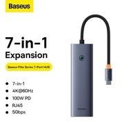 7-in-1 Universal Connection Expansion Hub -Baseus Flite Series HUB Docking Station Space Gray