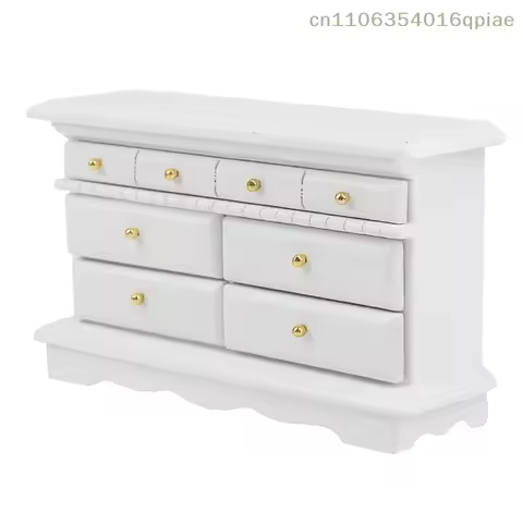 (Summer4)1:12 Dollhouse Miniature Bedroom Side Cabinet Dresser Furniture Accessories