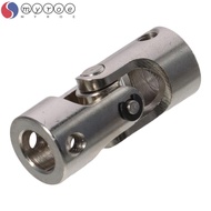 MYROE Steering Universal Joint, 8mm To 8mm Inner Dia Brushed Nickel U Joint Coupler, Heavy Duty Stainless Steel Joint Coupling Grinding|Automotive Parts