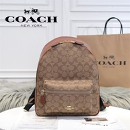 Coach Backpack bag official store original authentic F58714 Large / F32200 Medium schoolbag PVC Leat