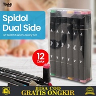 DOUBLE-SIDED ART MARKER SET ARTIST DRAWING MARKER DUAL TIP DRAWING