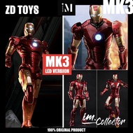 Ready【ZD TOYS】Original Marvel 1/10 Iron Man Mark 3 LED version Hall of Armor 1:10 scale Mark iii Col