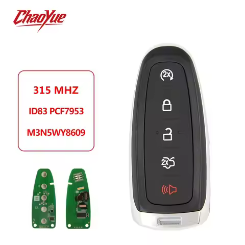 ChaoYueRemote Car Key 315Mhz ID83 Chip For Ford Explorer Edge Flex C-max Taurus M3N5WY8609 315Mhz Sm