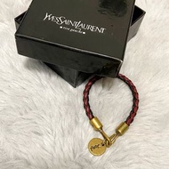 全新 YSL Saint Laurent 手鏈 手鍊 手繩 bracelet logo charm