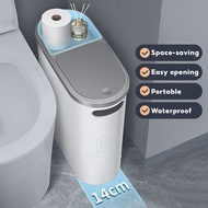 🇸🇬 Ready Stock Slim Corner Trash Bin with Lid – Space Saving, Waterproof, Large Capacity, Built-in S