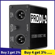 1 Piece Audio DI Box Direct Injection Box Low Noise Guitar Bass DI 2 Channel Audio Converter