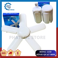 FAN-SHAPED LED light bulb 3 blades 45W - 4 blades 60W - 5 blades 80W SUPER BRIGHT, WATERPROOF, ENERG
