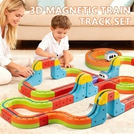 3d Magnetic Train Track Set Children Magic Track Train Electric Assembled Building Blocks I2g0