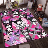Sanrio Kuromi printed rug Living room Bedroom decorative rug Non-slip rug for children's room