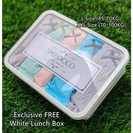 SMROCCO White Lunch Box Women's Underwear Cotton Antibacterial Graphene Panties Large Plus Size Girl