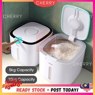 🍒CHERRY🍒 ECOCO Rice Storage Container Rice Box 5kg 10kg Insect Moisture Proof Sealed Bekas Beras Tempat Simpan Beras